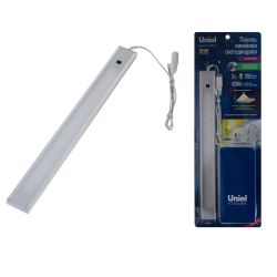 ULI-F40-5W-4200K SENSOR IP20 SILVER Светильник линейный светодиодный ультратонкий. с бесконтактным выключателем. 300Х30х8мм. 210Lm. Серебристый. ТМ Uniel