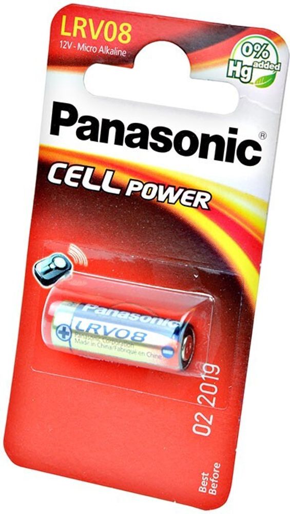 Батарейки Panasonic LRV08L/1BE щелочные Micro Alkaline в блистере 1шт (23A)