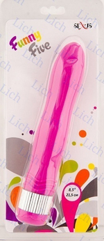 Фиолетовый водонепроницаемый вибратор 21,5 см.