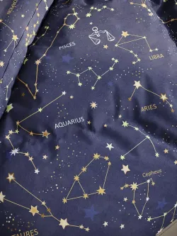 Наволочка комплект 2шт поплин Сказка "Созвездия" 45х45 см на молнии