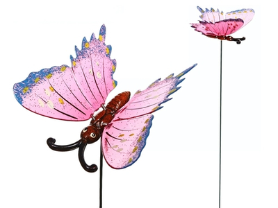 Штекер садовый "Бабочка блестящая" 12*10*60см