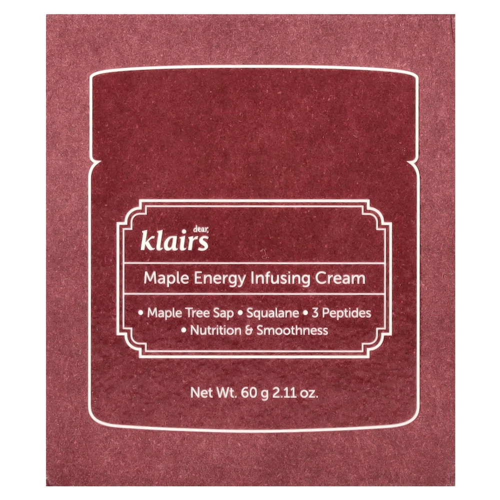 Dear, Klairs, Энергетический крем с кленом, 60 г (2,11 унции)