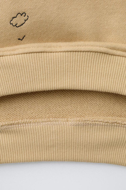 ZARA ТОЛСТОВКА С ВЫШИВКОЙ ORFAYO ©э, СВЕТЛО-КОРИЧНЕВЫЙ