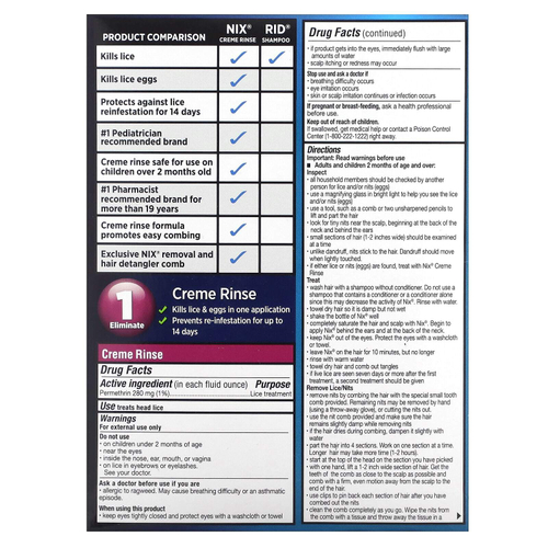Nix, полный набор для лечения вшей, 1 набор