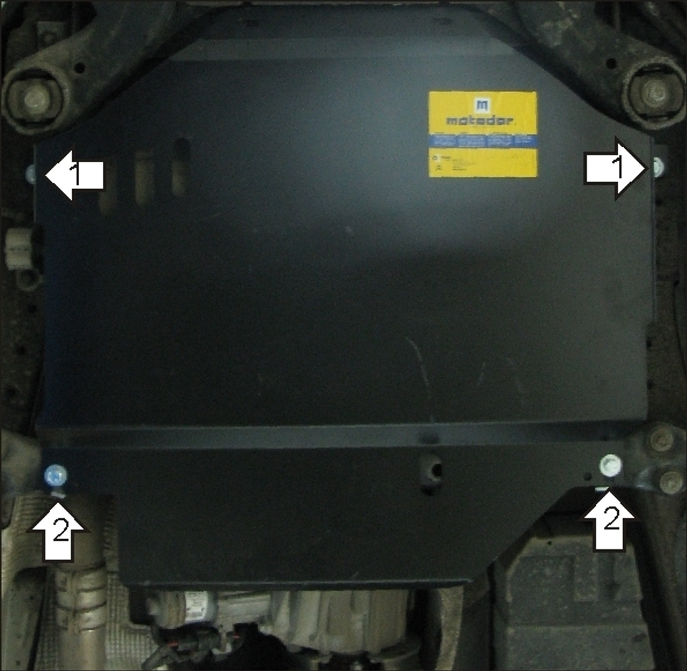 Защита КПП, Разд. коробки. 3 мм, Сталь. для Volkswagen Touareg 2002-2006, Volkswagen Touareg 2006-2010 MOTODOR.12704