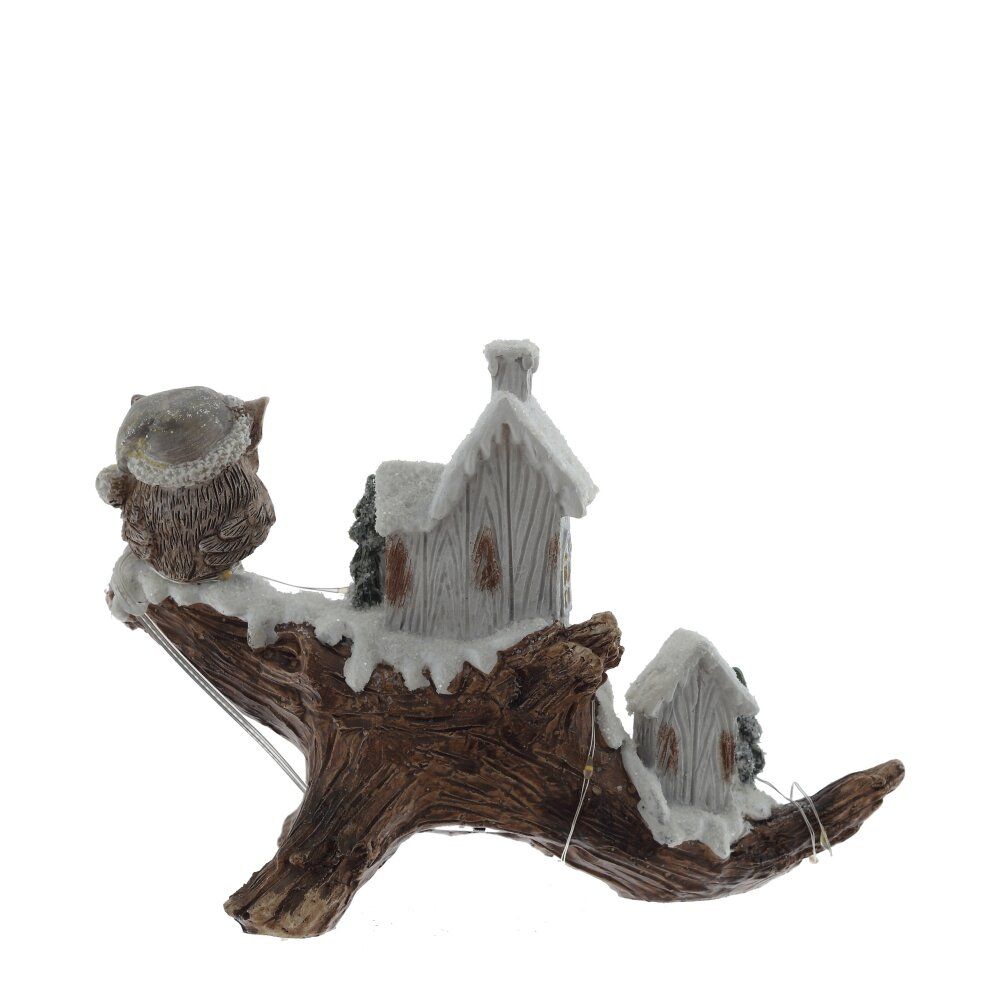 GAEM Фигурка декоративная "Зимняя композиция" с подсветкой (LR44x2,прилаг), L2, L20,5 W9 H14 см, 2в.