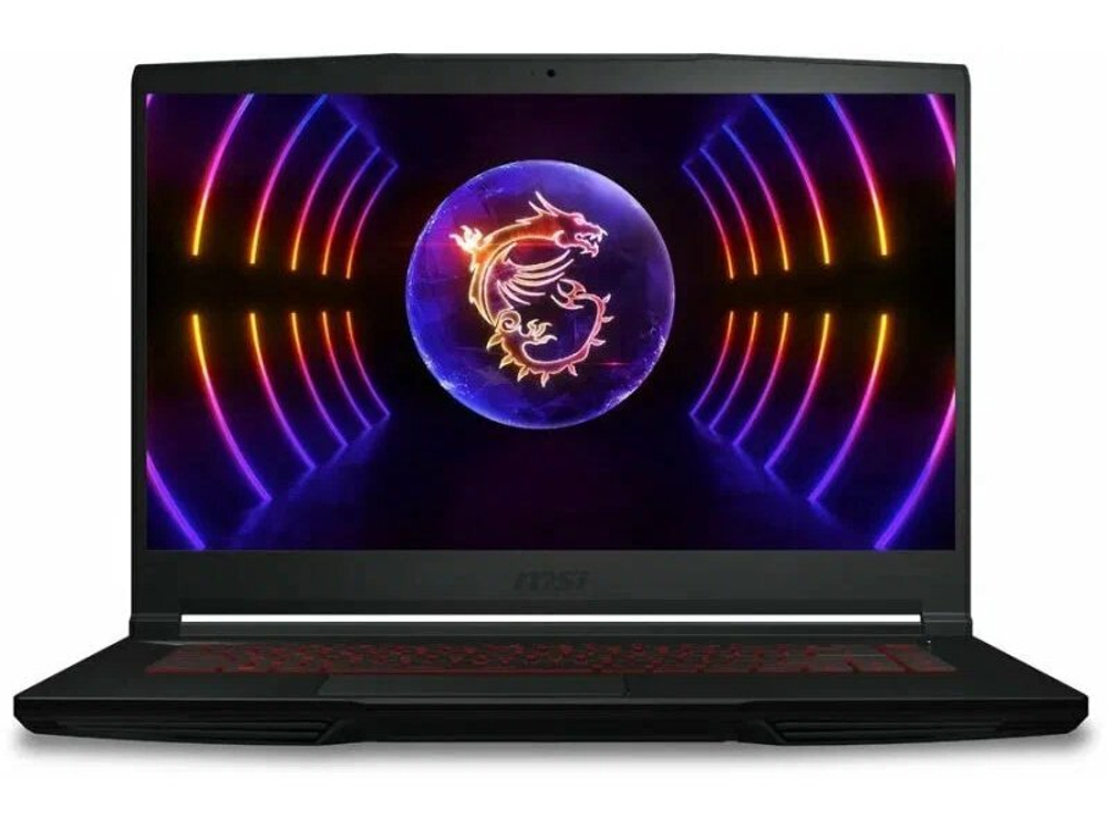 Ноутбук 15,6" MSI GF63 Thin 12UC-1094XRU Core i5 12450H/8Gb/512Gb SSD/NV RTX3050 4Gb/15.6" FullHD/DOS Черный (9S7-16R821-1094)