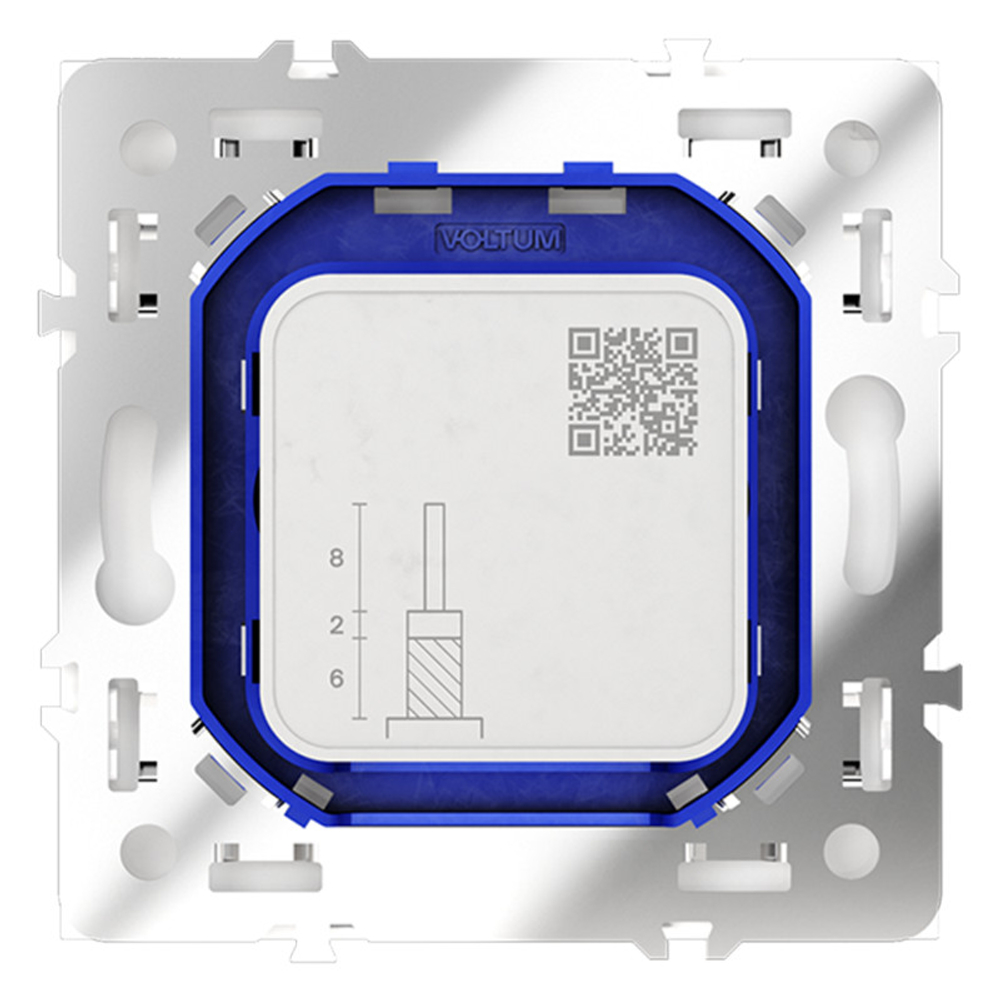 Розетка телевизионная встраиваемая VOLTUM S70 оконечная TV+SAT, (белый глянцевый)