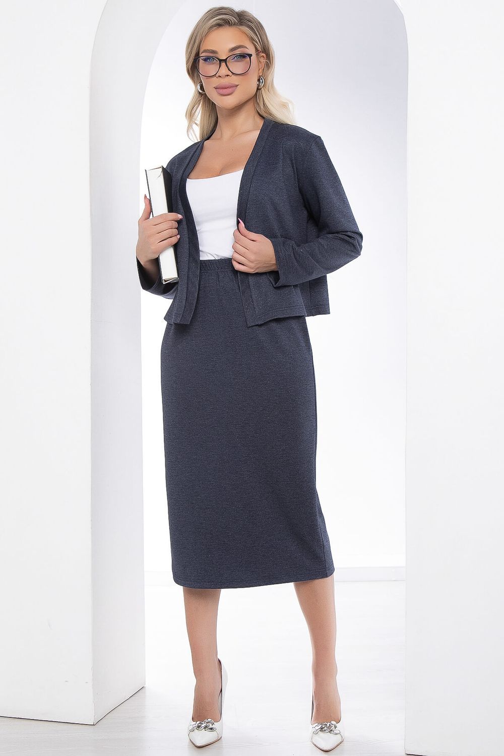 Костюм с юбкой макси (темно-синий) К8489 LT Collection