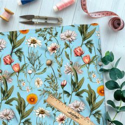 Ткань премиум шифон полевое разноцветие