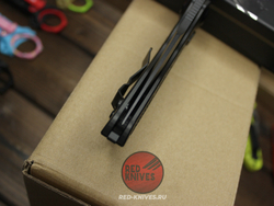 Нож Microtech Stitch Tactical Black AL + пружина A+++ - тактический черный, рукоять алюминий