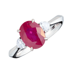 Кольцо с Рубином и Бриллиантами, R0020-02/1