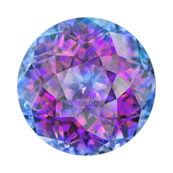 Фианит Круглый «Розовый куст»