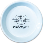 КерамикАрт миска керамическая для кошек MEOW! Белая 200мл