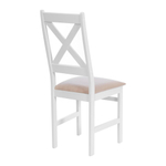 Стул CROSSMAN NEW, Многослойный березовый шпон, 41х40х100 см, white/велюр бежевый