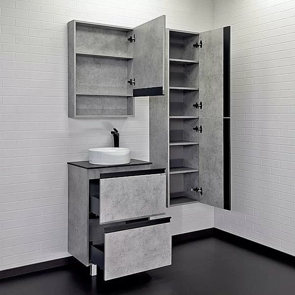 Тумба с раковиной Comforty Эдинбург 00-00004767 60 бетон светлый