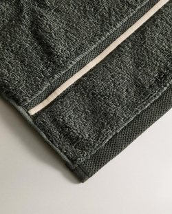 ZARA HOME ПОЛОТЕНЦЕ С ВЫШИТОЙ КАЙМОЙ, ЗЕЛЕНЫЙ