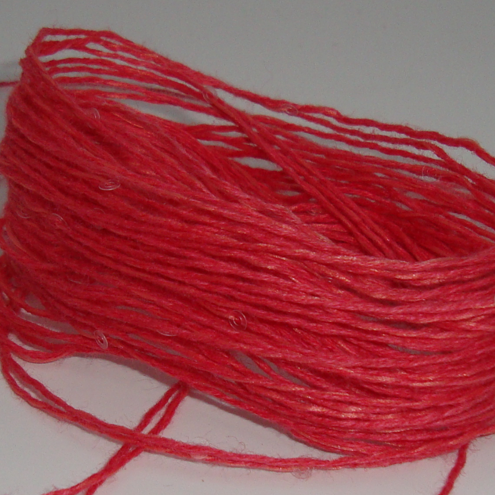 Бобинная пряжа Cotton Paillettes (Corallo)