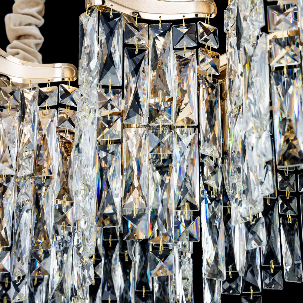 Citilux Моника CL308202 Люстра хрустальная подвесная Золото