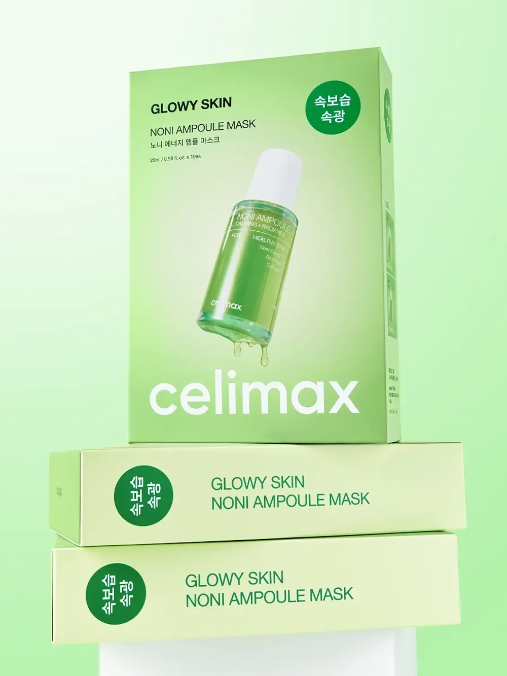 Celimax Ампульная тканевая маска с экстрактом нони для сияния кожи Glowy Skin Noni Ampoule Mask 29 мл х 10 шт