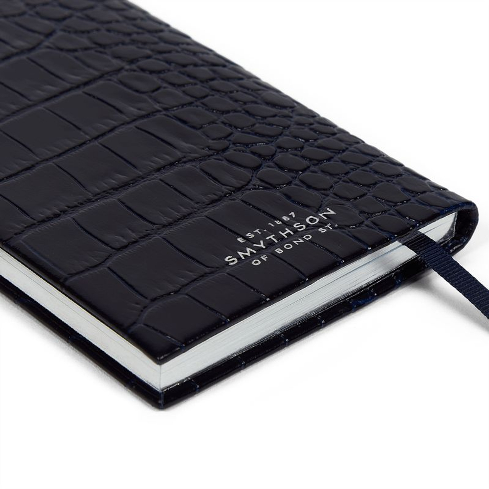 Smythson Ежедневник 2026 Panama Weekly Diary in Mara, Navy