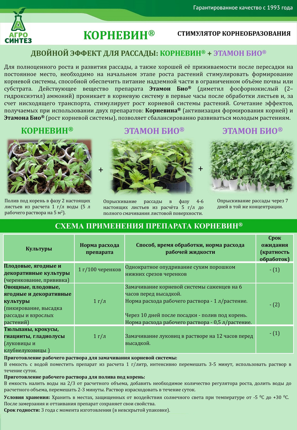 Корневин для растений 1000гр