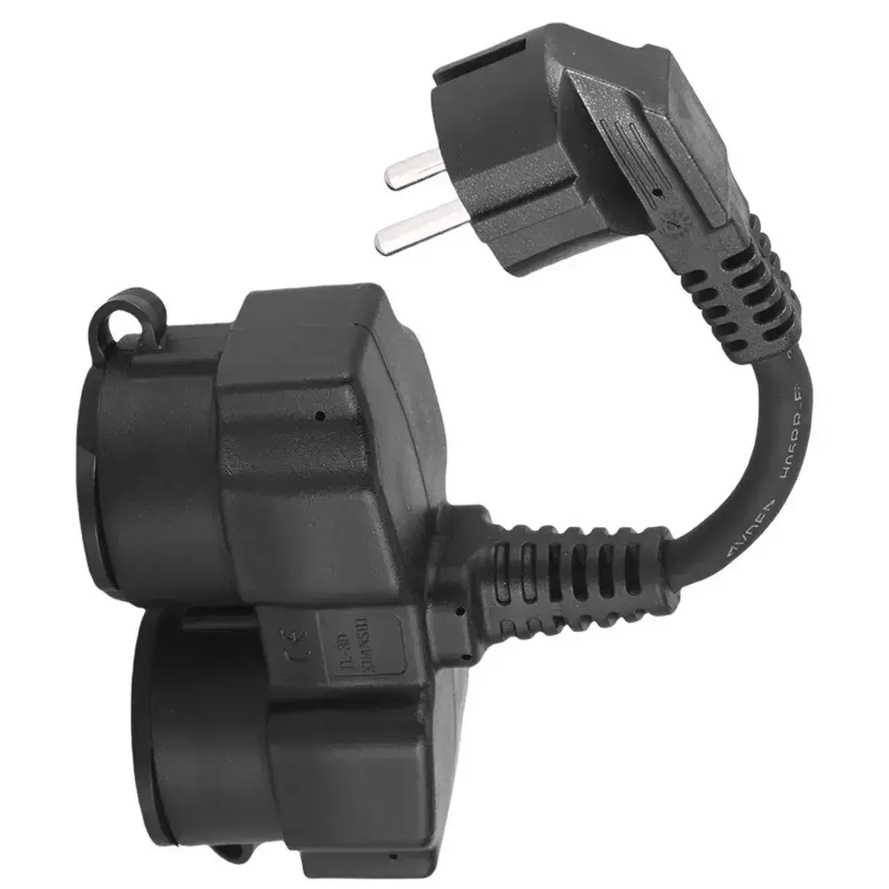Удлинительный кабель Schuko IP44 с 2 розетками 22 см