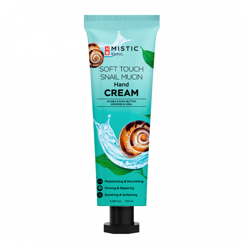 MISTIC SOFT TOUCH SNAIL MUCIN Hand Cream Восстанавливающий крем для рук с муцином улитки 100 мл