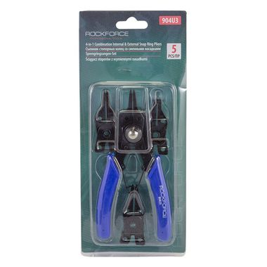 Съемник стопорных колец со сменными насадками 5пр., в блистере RockForce##Rock FORCE RF-904U3