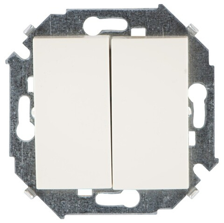 Двухклавишный выключатель Simon 15, 16А, 250В, винтовой зажим