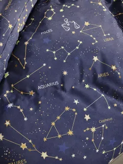 Наволочка комплект 2шт поплин Сказка "Созвездия" 45х45 см на молнии