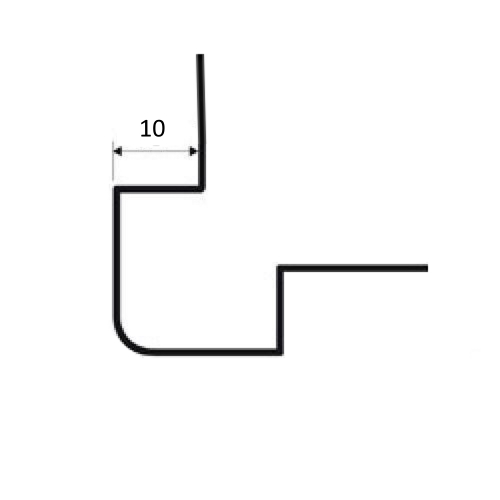 НСПАВ 10/20мм "DP" 2,7м  Шлифов. 0,8мм Антиванд. нар. cтальной