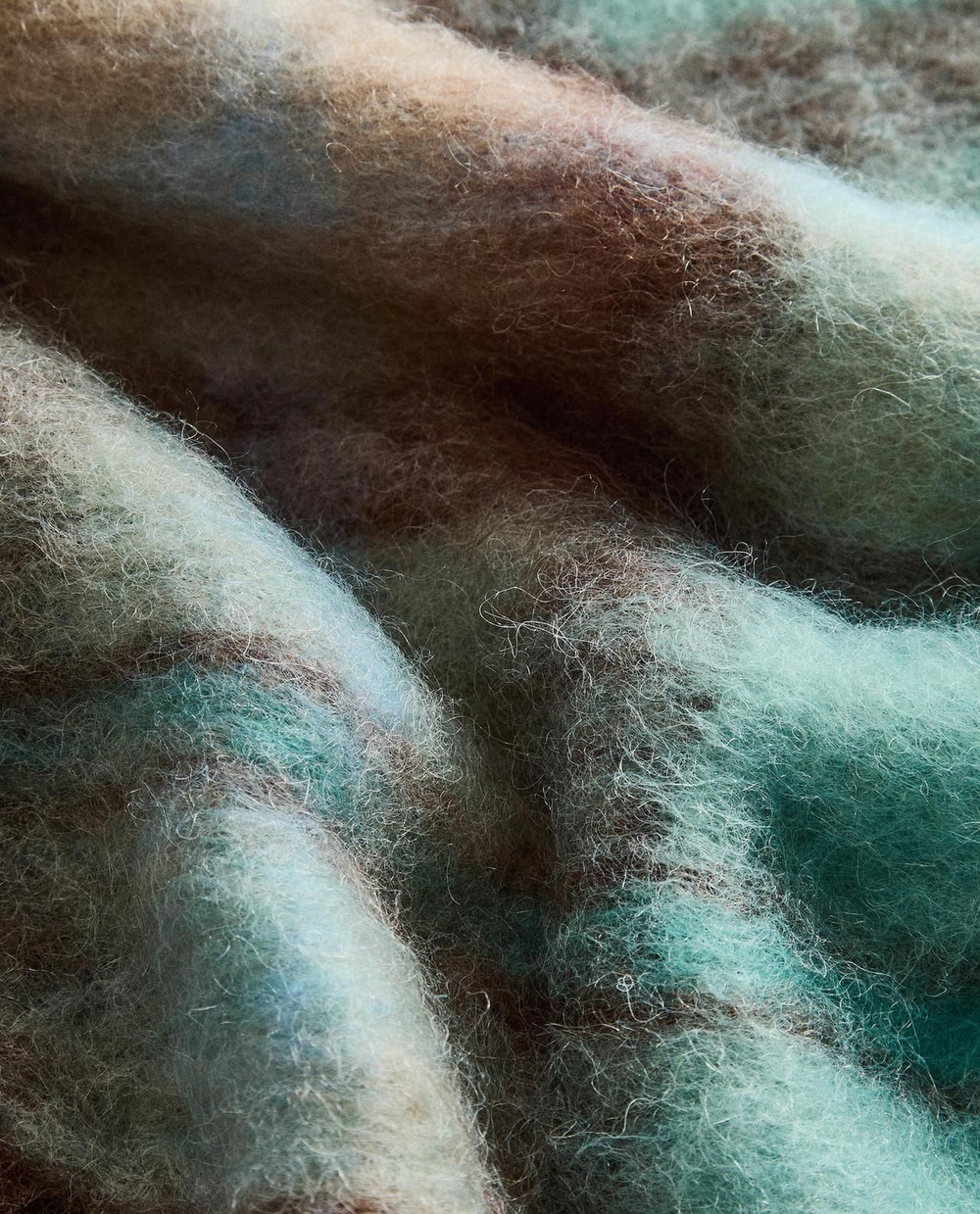 Zara Home - Шерстяной плед, голубой, 140x190 см