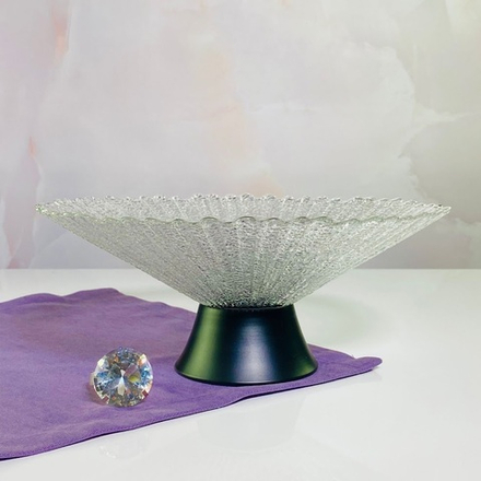 Lenardi 200-111 Фруктовница 26см на ножке в под.уп.(х8)Стекло