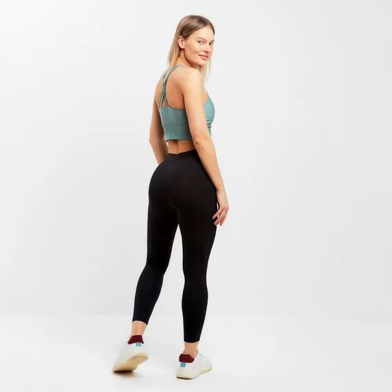 Леггинсы женские спортивные, цвет чёрный, размер 48