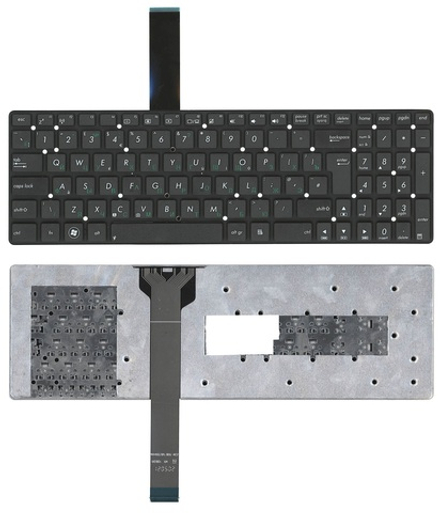 Клавиатура для ноутбука Asus K55, K55N, K55V, A55, S56, U57 Series (Черная, без рамки)
