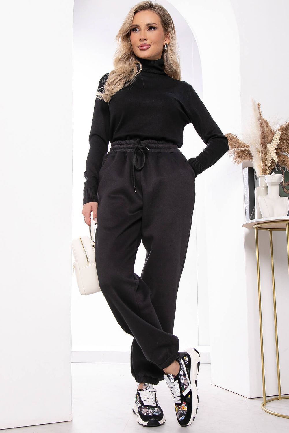 Водолазка "Зимняя история" (блэк) Б7847 LT Collection