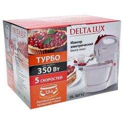Миксер DELTA LUX DL-5071C белый с розовым