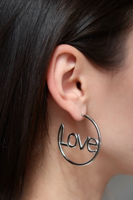 Серьги кольца love