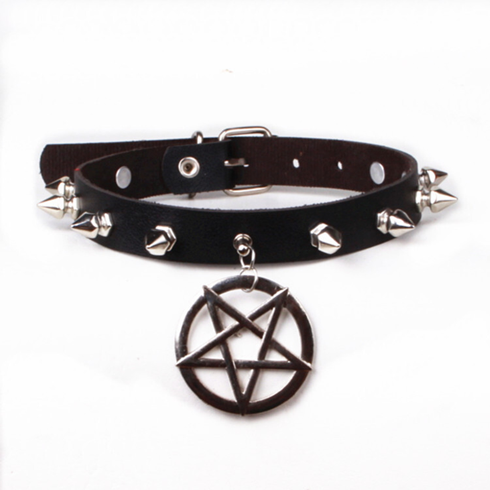 Чокер с пентаграммой (черный)