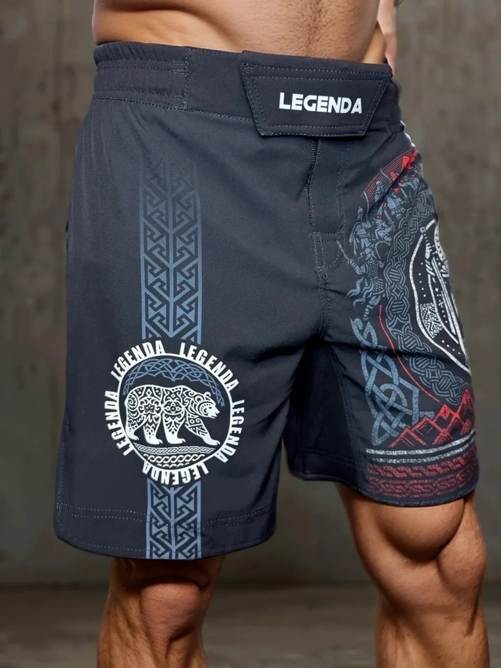 Шорты MMA Legenda Варяги 2 черные