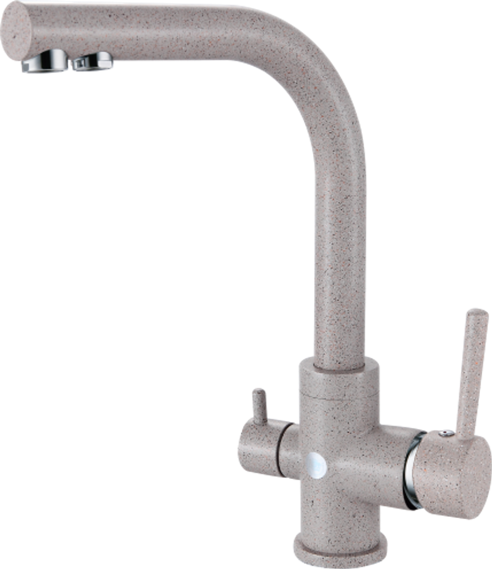 16025-A Смеситель(БЕЖ. ПЕСОЧ) с фильт GANZER (10/1шт)