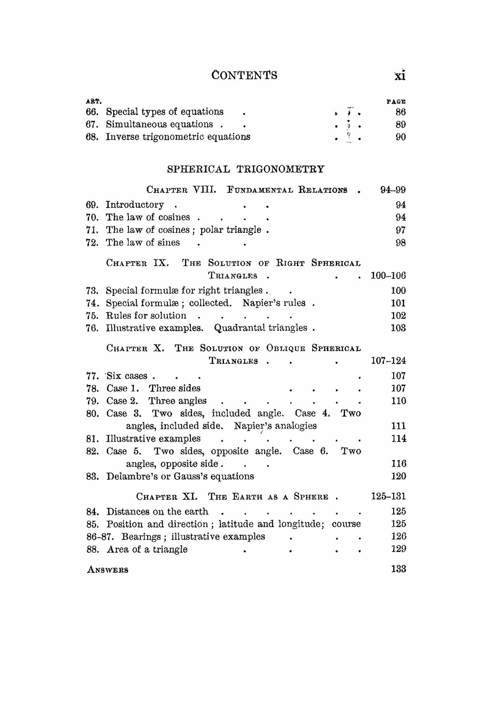 Plane and Spherical Trigonometry | Leonard M. Passano