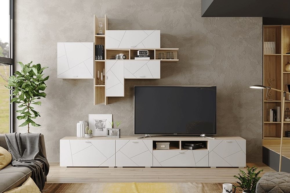 Комод 5 ящиков Скайлайн, белый