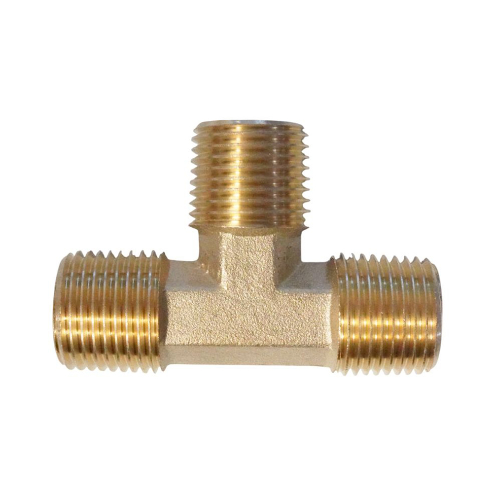 WDK-43PMB Фитинг T - образный, резъба 1/2" PT, M-M-M (внешний), латунь