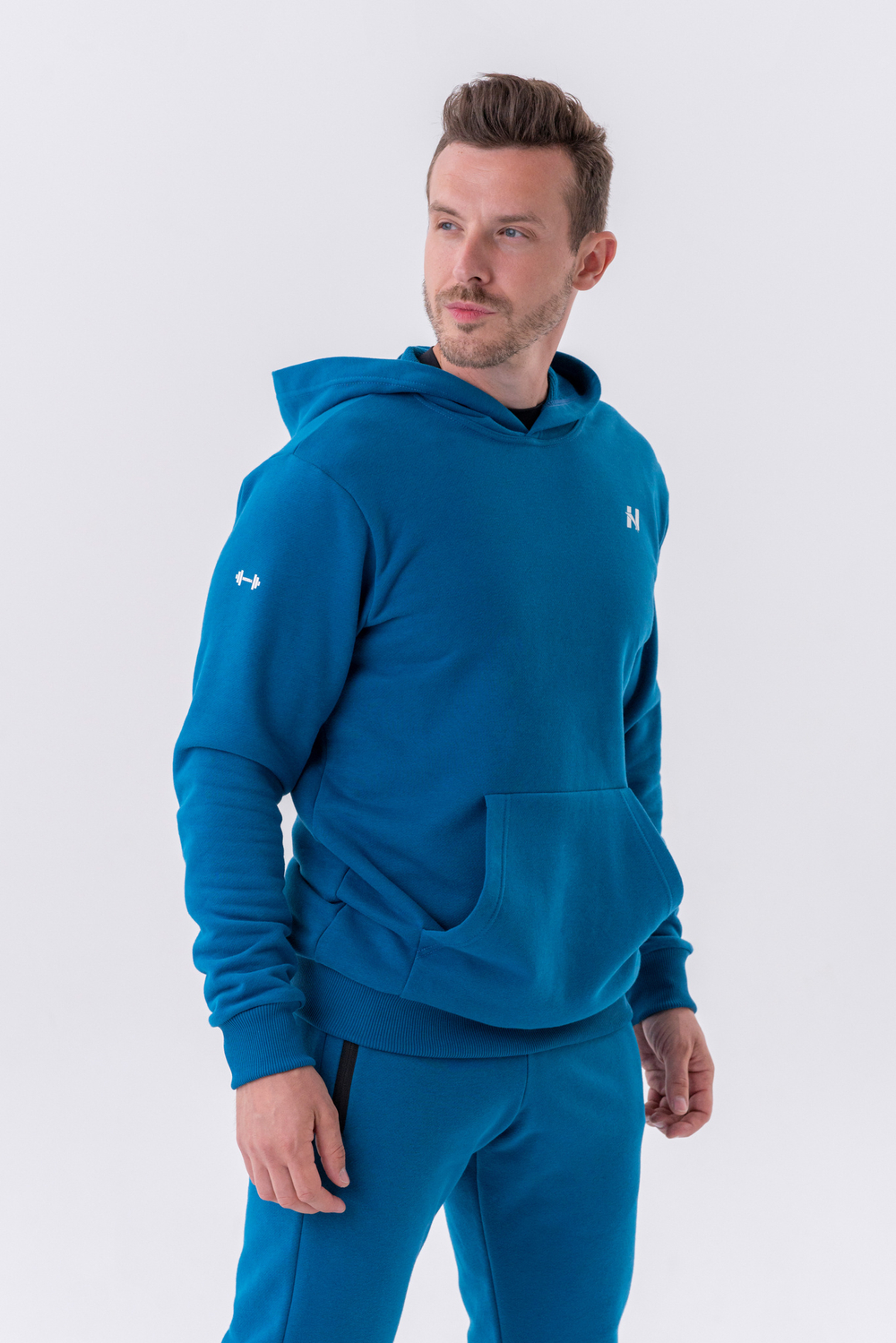 Мужская толстовка Nebbia Pull-over Hoodie with a Pouch Pocket 331 Blue