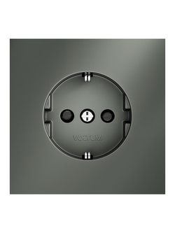 Розетка 1-м СП S70 16А с заземл. защ. шторки механизм титан Voltum VLS040206