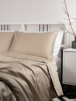 MOON Комплект постельного белья, сатин темно-бежевый