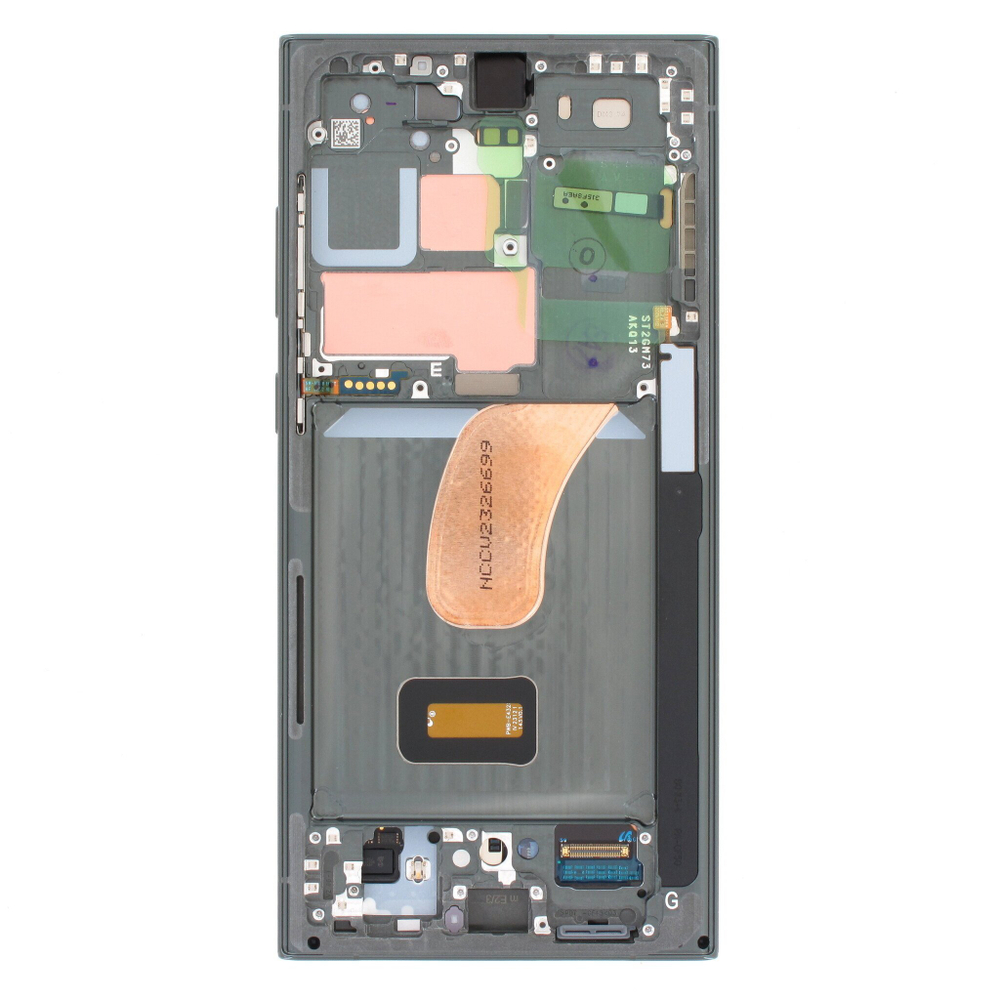 Дисплей в сборе с тачскрином и рамкой зелёный для Samsung S918 Galaxy S23 Ultra Оригинал