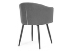 Стул на металлокаркасе Woodville Валета темно-серый, черный, ножки черные